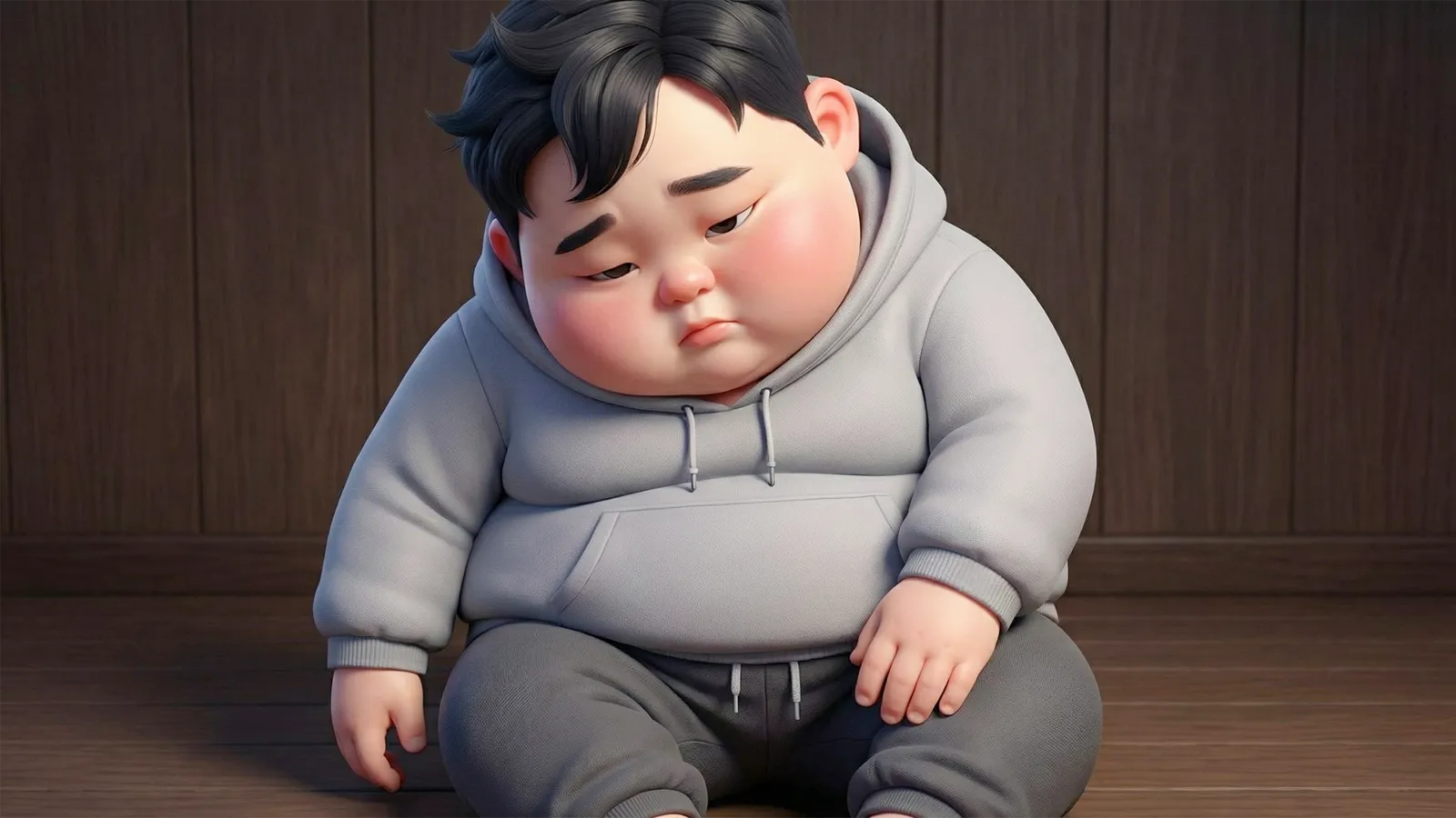 でぶん 語録シーン — 机に座ってでぶんがやりました